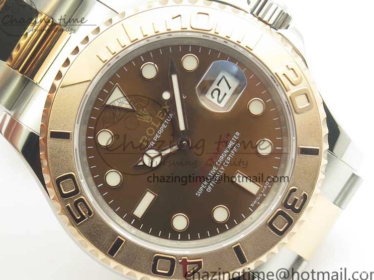 SS A2836 Dial Brown VRF Bracelet Best on SS RG 1:1 Yacht-Master 116621 Edition 0126